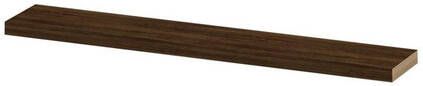 INK wandplank in houtdecor 3 5cm dik voorzijde afgekant voor ophanging in nis 120x20x3 5cm koper eiken