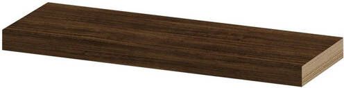 INK wandplank in houtdecor 3 5cm dik voorzijde afgekant voor ophanging in nis 60x20x3 5cm koper eiken