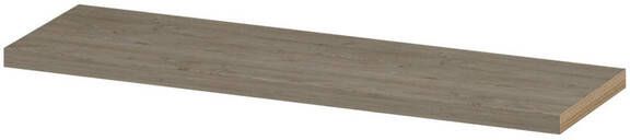 INK wandplank in houtdecor 3 5cm dik voorzijde afgekant voor ophanging in nis 120x35x3 5cm greige eiken