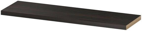 INK wandplank in houtdecor 3 5cm dik voorzijde afgekant voor ophanging in nis 120x35x3 5cm intens eiken