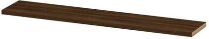 INK wandplank in houtdecor 3 5cm dik voorzijde afgekant voor ophanging in nis 180x35x3 5cm koper eiken