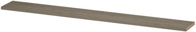 INK wandplank in houtdecor 3 5cm dik voorzijde afgekant voor ophanging in nis 275x35x3 5cm greige eiken