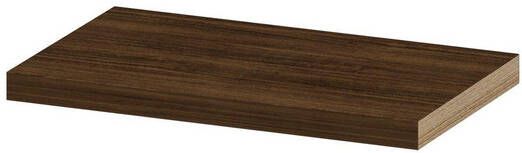INK wandplank in houtdecor 3 5cm dik voorzijde afgekant voor ophanging in nis 60x35x3 5cm koper eiken