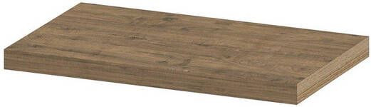 Ink 35d wandplank 60x35x3.5cm voorzijde afgekant tbv nis MFC Naturel eiken 1258800