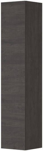 Ink Hoge kast met greep hout decor 1 deur l s- of rechtsdraaiend Oergrijs 350x350x1690 mm (bxdxh)