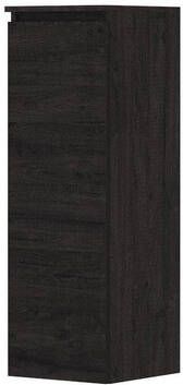 INK Badkamerkast 35x37x106cm 1 deur l s en rechtsdraaiend greeploos houten keerlijst MFC Houtskool eiken 1257418
