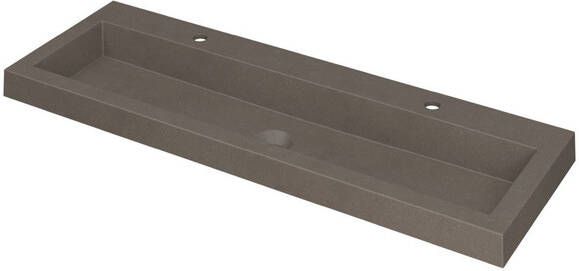 INK Dock wastafel 120x40x6cm 1 wasbak 2 kraangaten Quartz beton 3415432