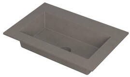 INK Kraft wastafel 70x45x1cm 1 wasbak 0 kraangaten Quartz beton 3417202