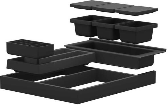 INK lade-verdeling model L inclusief zwarte anti-slip mat antraciet