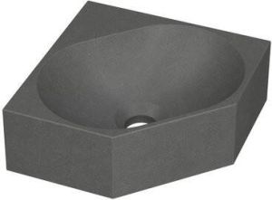 INK Matrix hoekfontein 27x27x10cm 0 kraangaten quartz grijs 3404332