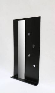 INK Note fonteinplanchet 36x72cm mat zwart staal inclusief 4 magneten en spiegel 10x70cm 1901504 + 8402002