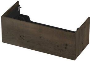 INK P2O Wastafelonderkast 100x45x37.6cm 1 lade push 2 open recht opdekfront MDF Fineer Charcoal 1259729