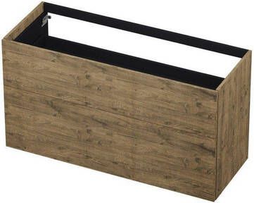 INK P2O Wastafelonderkast 120x45x65cm 2 lades push 2 open rechte opdekfronten MFC Naturel eiken 1259214