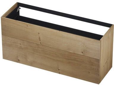 INK P2O Wastafelonderkast 140x45x65cm 2 lades push 2 open rechte opdekfronten MDF Fineer Ash grey 1259327