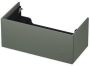 INK P2O Wastafelonderkast 90x45x37.6cm 1 lade push 2 open recht opdekfront MDF lak Mat beton groen 1259673 - Thumbnail 1