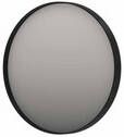 INK SP17 spiegel 100x4x100cm rond in stalen kader incl indir LED verwarming color changing dimbaar en schakelaar geborsteld metal black 8409463