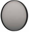 INK SP17 ronde spiegel in stalen kader met dimbare indirecte LED-verlichting color changing spiegelverwarming en schakelaar 80 x 4 x 80 cm geborsteld metal black