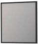 INK SP18 rechthoekige spiegel verzonken in stalen kader 80 x 80 x 4 cm mat zwart - Thumbnail 1