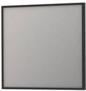 INK SP18 rechthoekige spiegel verzonken in stalen kader 80 x 90 x 4 cm mat zwart
