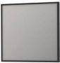 INK SP18 rechthoekige spiegel verzonken in stalen kader 80 x 90 x 4 cm mat zwart - Thumbnail 1