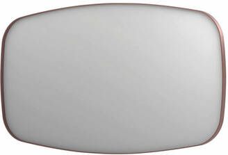 INK SP29 contour spiegel rechthoekig met afgeronde hoeken verzonken in kader 140 x 4 x 80 cm geborsteld koper