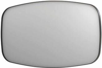 INK SP29 contour spiegel rechthoekig met afgeronde hoeken verzonken in kader 140 x 4 x 80 cm geborsteld metal black