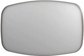 INK SP29 contour spiegel rechthoekig met afgeronde hoeken verzonken in kader 140 x 4 x 80 cm geborsteld rvs