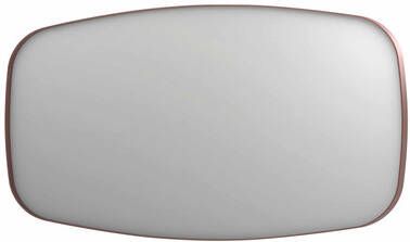 INK SP29 contour spiegel rechthoekig met afgeronde hoeken verzonken in kader 160 x 4 x 80 cm geborsteld koper