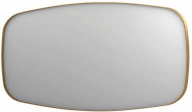 INK SP29 contour spiegel rechthoekig met afgeronde hoeken verzonken in kader 160 x 4 x 80 cm geborsteld mat goud
