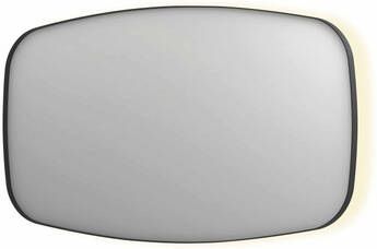 INK SP30 contour spiegel in stalen kader met dimbare indirecte LED-verlichting spiegelverwarming color changing en schakelaar 140 x 4 x 80 cm mat zwart