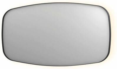 INK SP30 contour spiegel in stalen kader met dimbare indirecte LED-verlichting spiegelverwarming color changing en schakelaar 160 x 4 x 80 cm mat zwart