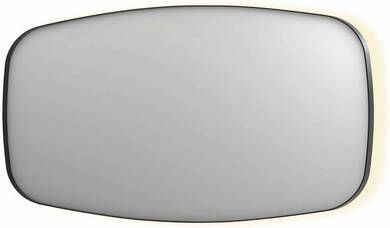 INK SP30 contour spiegel in stalen kader met dimbare indirecte LED-verlichting spiegelverwarming color changing en schakelaar 160 x 4 x 80 cm geborsteld metal black
