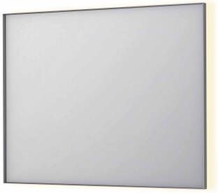 INK SP32 rechthoekige spiegel in stalen kader met dimbare indirect LED-verlichting spiegelverwarming color changing en schakelaar 100 x 4 x 80 cm geborsteld rvs