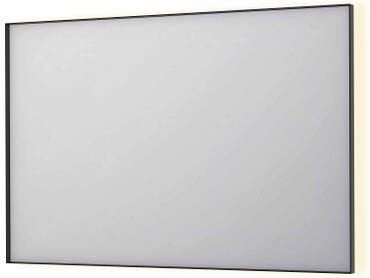 INK SP32 rechthoekige spiegel in stalen kader met dimbare indirect LED-verlichting spiegelverwarming color changing en schakelaar 120 x 4 x 80 cm geborsteld metal black