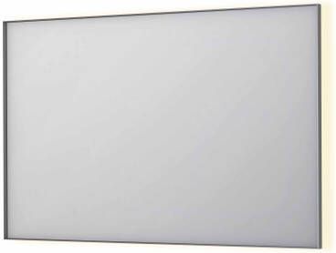INK SP32 rechthoekige spiegel in stalen kader met dimbare indirect LED-verlichting spiegelverwarming color changing en schakelaar 120 x 4 x 80 cm geborsteld rvs