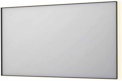 INK SP32 rechthoekige spiegel in stalen kader met dimbare indirect LED-verlichting spiegelverwarming color changing en schakelaar 140 x 4 x 80 cm geborsteld metal black