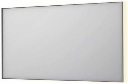 INK SP32 rechthoekige spiegel in stalen kader met dimbare indirect LED-verlichting spiegelverwarming color changing en schakelaar 140 x 4 x 80 cm geborsteld rvs