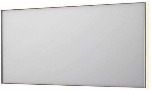 INK SP32 rechthoekige spiegel in stalen kader met dimbare indirect LED-verlichting spiegelverwarming color changing en schakelaar 160 x 4 x 80 cm geborsteld rvs