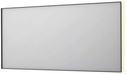 INK SP32 rechthoekige spiegel in stalen kader met dimbare indirect LED-verlichting spiegelverwarming color changing en schakelaar 160 x 4 x 80 cm geborsteld metal black
