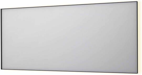 INK SP32 rechthoekige spiegel in stalen kader met dimbare indirect LED-verlichting spiegelverwarming color changing en schakelaar 180 x 4 x 80 cm mat zwart