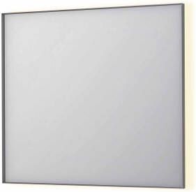 INK SP32 rechthoekige spiegel in stalen kader met dimbare indirect LED-verlichting spiegelverwarming color changing en schakelaar 90 x 4 x 80 cm geborsteld rvs