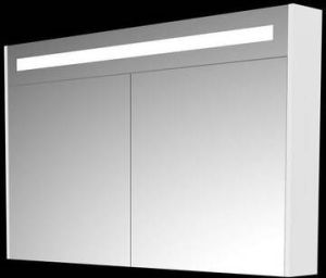 INK Spiegelkast met geïntregeerde LED verliching en spiegels aan buitenzijde op houten deuren 1809504B