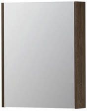 INK SPK2 spiegelkast met 1 dubbelzijdige spiegeldeur 2 verstelbare glazen planchetten stopcontact en schakelaar 60 x 14 x 73 cm massief eiken