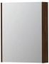 INK SPK2 spiegelkast met 1 dubbelzijdige spiegeldeur 2 verstelbare glazen planchetten stopcontact en schakelaar 60 x 14 x 73 cm koper eiken - Thumbnail 1