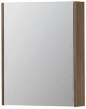 INK SPK2 spiegelkast met 1 dubbelzijdige spiegeldeur 2 verstelbare glazen planchetten stopcontact en schakelaar 60 x 14 x 73 cm zuiver eiken