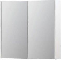 INK SPK2 spiegelkast met 2 dubbelzijdige spiegeldeuren 2 verstelbare glazen planchetten stopcontact en schakelaar 80 x 14 x 73 cm mat wit