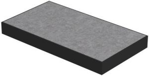 INK Tilo Contra 40x4x22cm tegelframe van gepoedercoat staal incl watervaste constructieplaat met tegel Mat zwart Mat concrete 1901823
