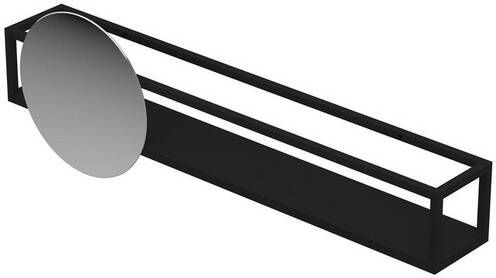 INK UFO planchet frame 100x32x15cm vaste bodemplaat en 1 verplaatsbare Spiegel 32cm aluminium zwart mat 1901283