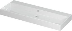 INK Unlimited wastafel 120x45x11cm 1 wasbak 0 kraangaten porselein wit glans 0202131