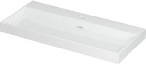 INK Urban wastafel 100x45x8cm 1 wasbak 1 kraangat porselein wit glans 0201061